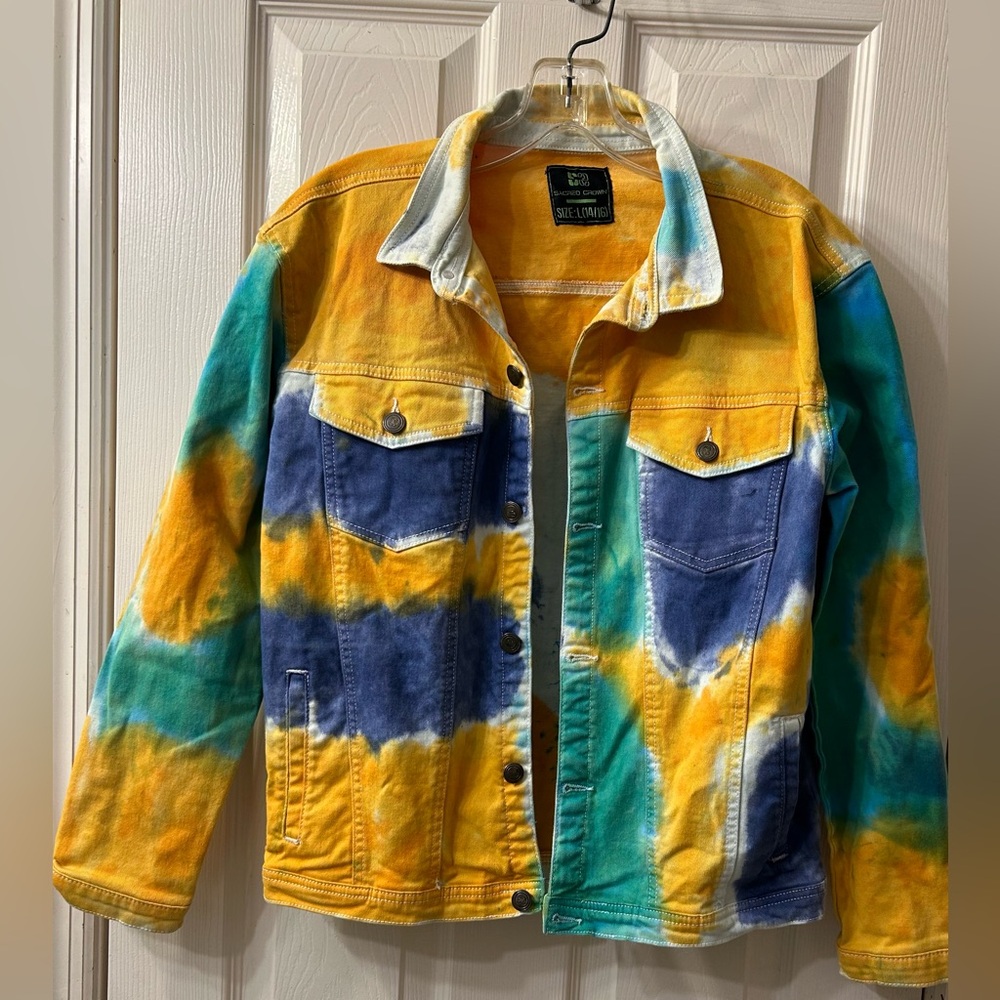 Sacred crown tie dye jacket size L (14/16))